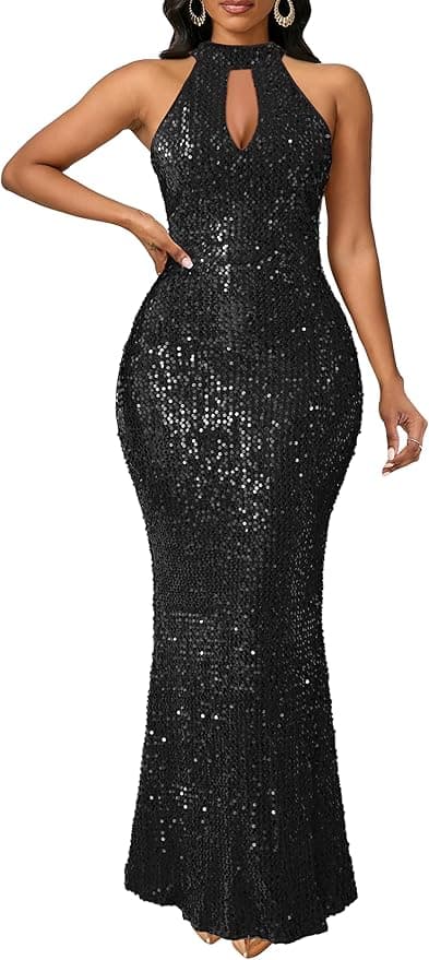 Robe de Soirée Dos Nu Paillettes