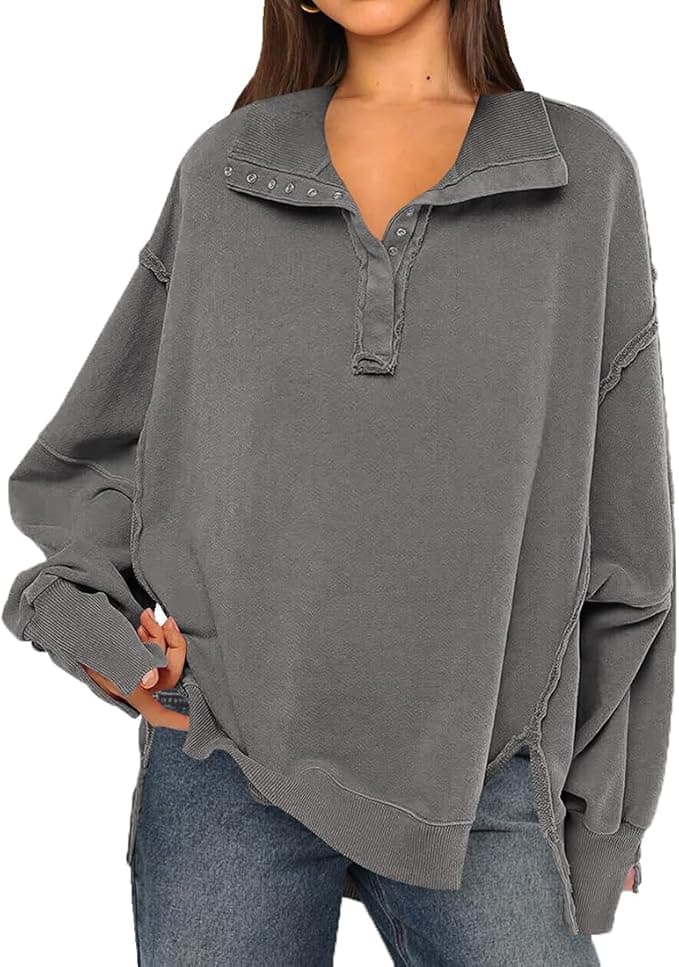 Sweat Patchwork Grand Col V - Oversize